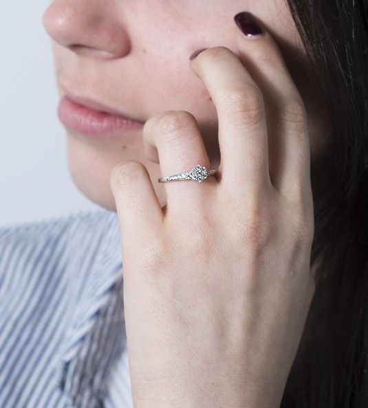 Anillo de diamantes GOMERA