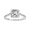 Solitário de diamantes en ouro branco