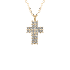 Cruz de diamantes ouro amarelo