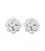 Pendientes de diseño cortos con diamantes en oro blanco