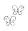 Pendientes de diamantes cortos en forma de mariposa