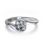 Anel de diamante em ouro branco
