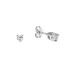 Brincos de diamantes curtos em ouro branco