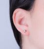 Pendiente de diamantes en modelo