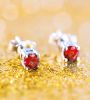 pendientes de rubi