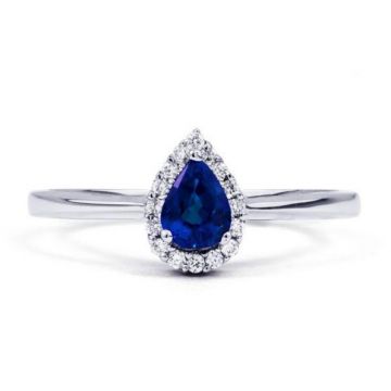 Anillo de zafiro y diamantes SARAJEVO