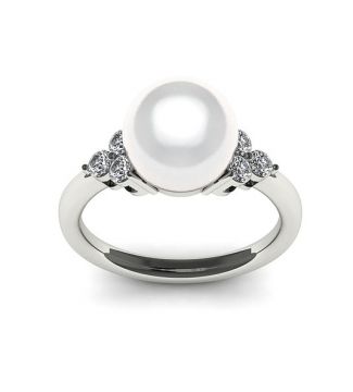 Anel de perola e diamantes BELINDA
