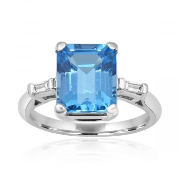 Anillo de topacio y diamantes MALDIVAS