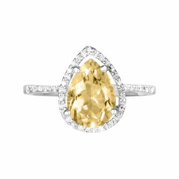 Anillo de diamantes y citrino Bolivia