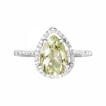 Anillo de peridoto y diamantes BOLIVIA