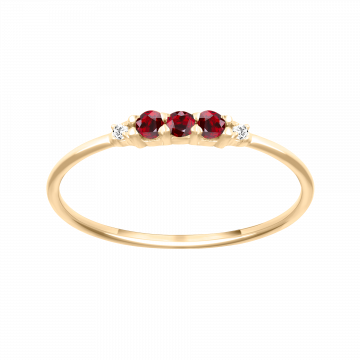 Anillo de rubí y diamantes SICILIA