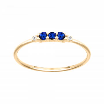 Anillo de zafiro y diamantes SICILIA