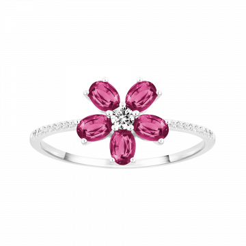 Anillo de rubí y diamantes PIAMONTE