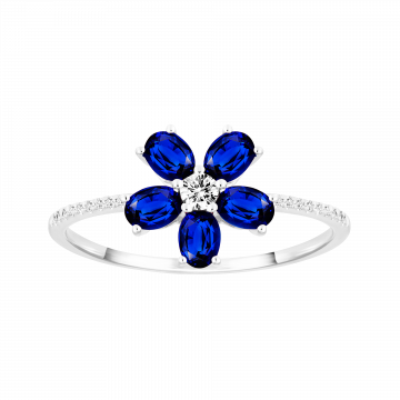 Anillo de zafiro y diamantes PIAMONTE
