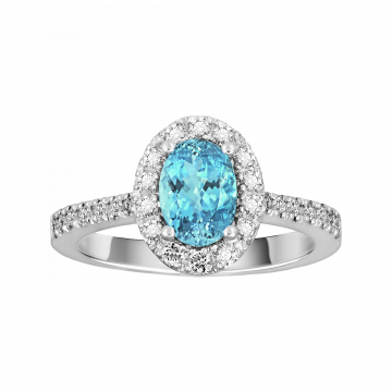 Anillo de aguamarina y diamantes BAJAMAR