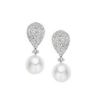 Pendientes de perlas y diamantes BALTICO
