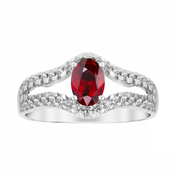 Anel de rubi e diamante CALI