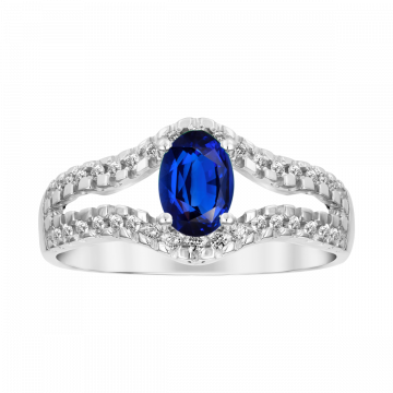 Anillo de zafiro y diamantes CALI