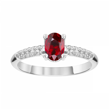 Anel de rubí e diamantes CEYLAN 