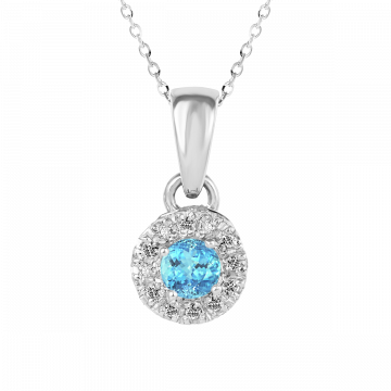 Colgante de aguamarina y diamantes GABRIELA