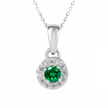 Colgante de esmeralda y diamantes GABRIELA