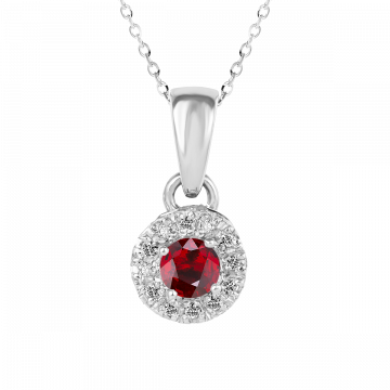 Colgante de rubí y diamantes GABRIELA