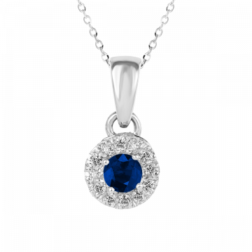 Colgante de zafiro y diamantes GABRIELA