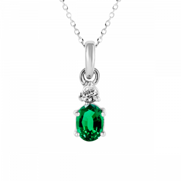Colgante de esmeralda y diamantes LIDIA