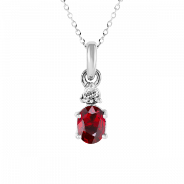 Colgante de rubí y diamantes LIDIA