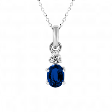 Colgante de zafiro y diamantes LIDIA