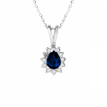 Colgante de zafiro y diamantes ORLA