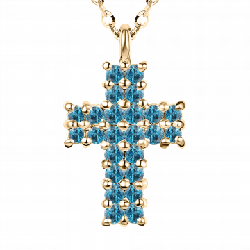 Cruz de aguamarina JUDITH