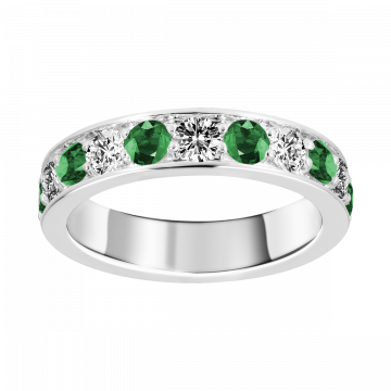 Anillo de esmeralda y diamantes DANUBIO COMPLETA