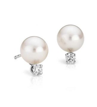 Pendientes de perlas y diamantes DARWIN
