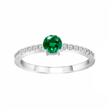 Anillo de esmeralda y diamantes GADEA