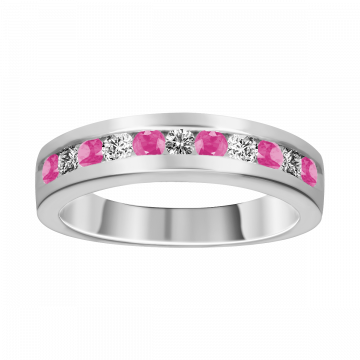 Anel de safira rosa e diamantes IMADI