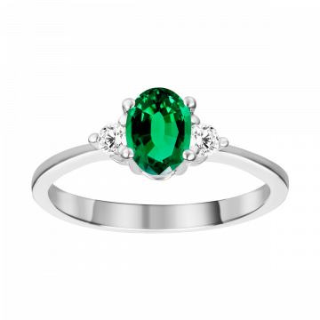 Anillo de esmeralda y diamantes LUXEMBURGO