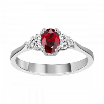 Anillo de rubí y diamantes MADRÁS
