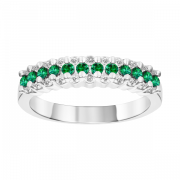 Anel de esmeralda e diamante MANAGUA 