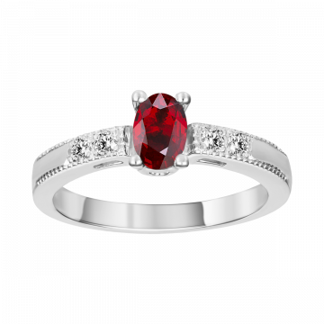 Anillo de rubi y diamantes MEDELLIN