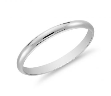 Alianza de boda MEDIA CAÑA 2.5 mm