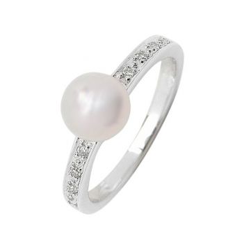 Anel de perola e diamantes GUACIMARA