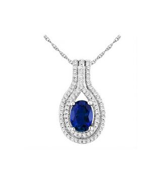 Colgante de zafiro y diamantes NADJI