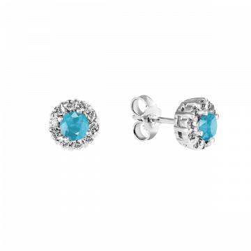 Pendientes de aguamarina y diamantes GABRIELA
