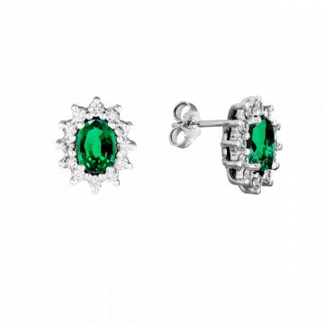 Pendientes de esmeralda y diamantes ORLA