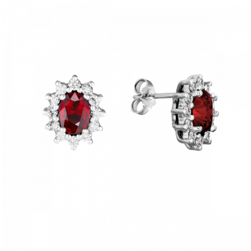 Pendientes de rubí y diamantes ORLA