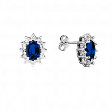 Pendientes de zafiro y diamantes ORLA