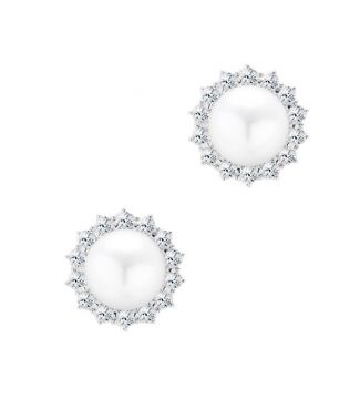 Pendientes de perlas y diamantes DAMA