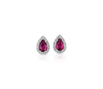 Pendientes de rubí y diamantes SARAJEVO