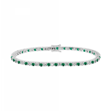 Pulseira de esmeralda e diamantes ADANA 